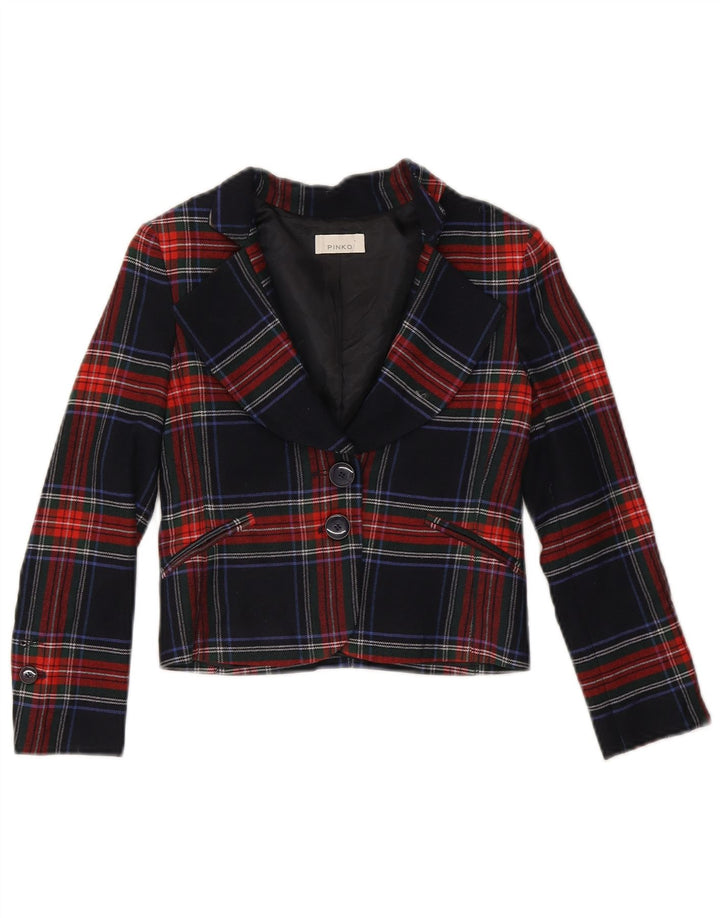PINKO Girls 2 Button Blazer Jacket 13-14 Years Medium Multicoloured Check