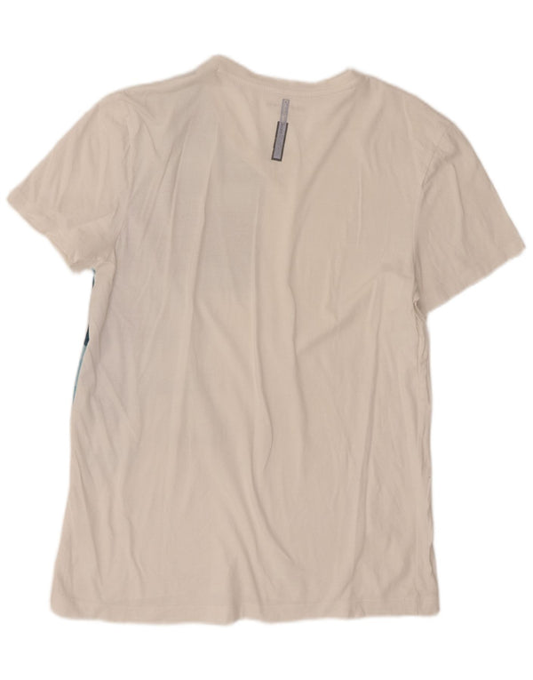 Calvin Klein Jeans Mens Graphic T-Shirt Top Medium White Geometric