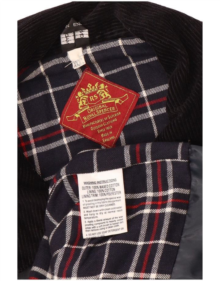 Мужская куртка Royal Spencer из вощеного хлопка UK 46 3XL Темно-синий хлопок