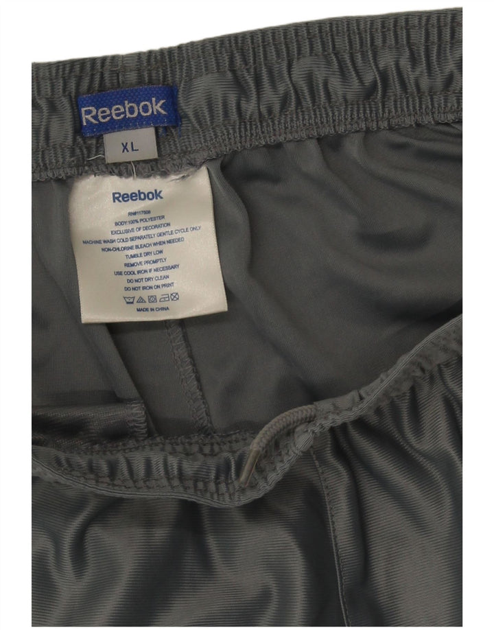 Мужские спортивные шорты Reebok XL, серые, полиэстер с цветными блоками