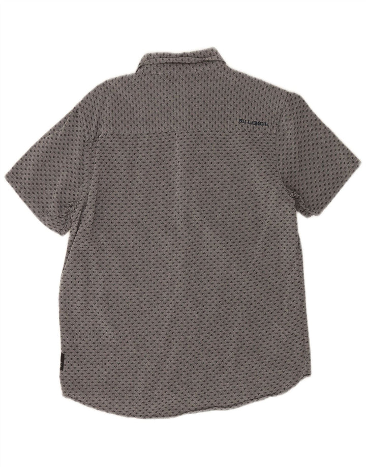 Billabong Мужская рубашка с коротким рукавом, маленькая серая в пятнистый цвет