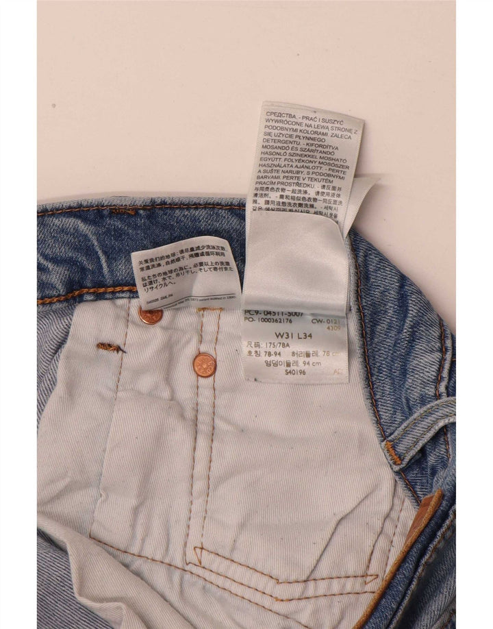 Мужские джинсы Levi's Slim 511 W31 L34 синие, хлопок