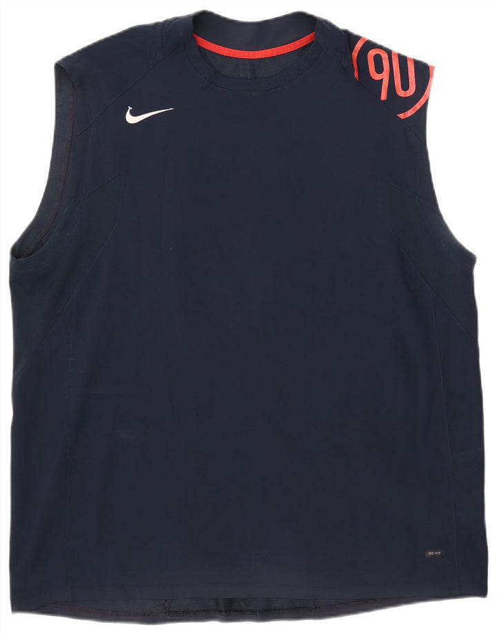Мужской жилет с графическим рисунком Nike Dri Fit XL темно-синий