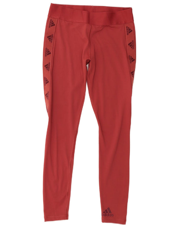 Женские леггинсы Adidas Aeroready с рисунком UK 12/14, средний красный
