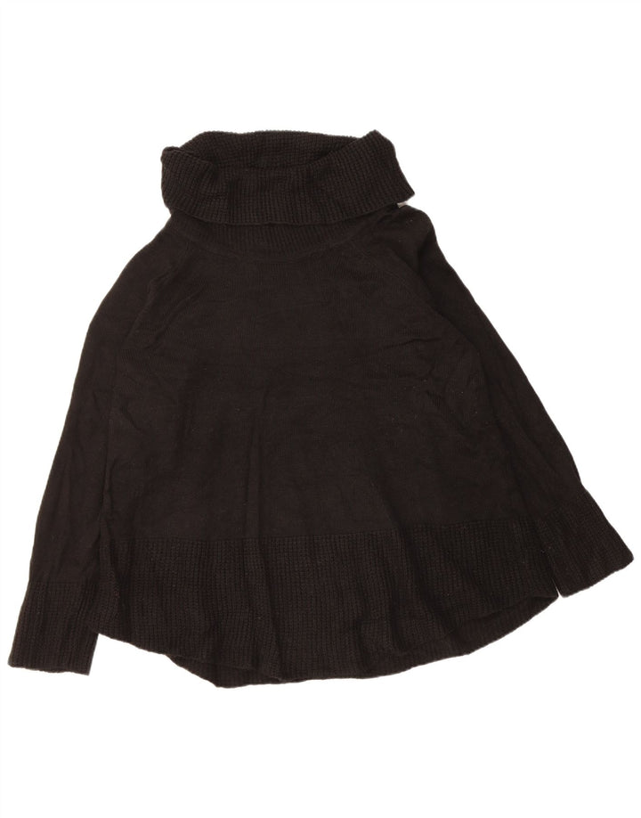 Женский джемпер с высоким воротником CALVIN KLEIN UK 18 XL, черный акрил