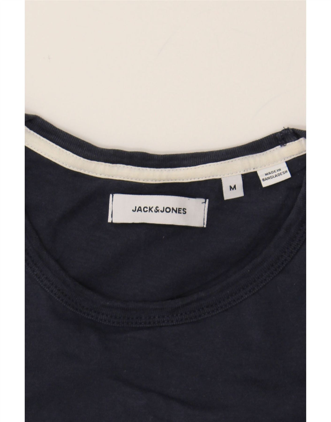 JACK & JONES Mens Graphic T-Shirt Top Medium Navy Blue Cotton Vintage Jack & Jones and Second-Hand Jack & Jones from Messina Hembry 