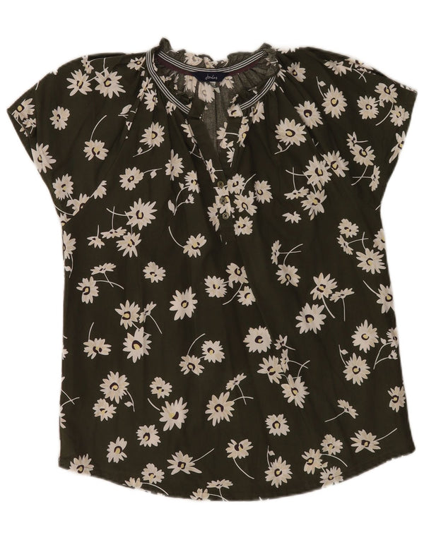 Женская блузка Joules Top UK 6 XS Хаки с цветочным принтом, хлопок