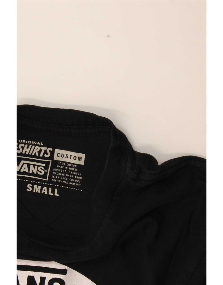Мужская футболка с рисунком Vans на заказ, маленький черный хлопковый топ