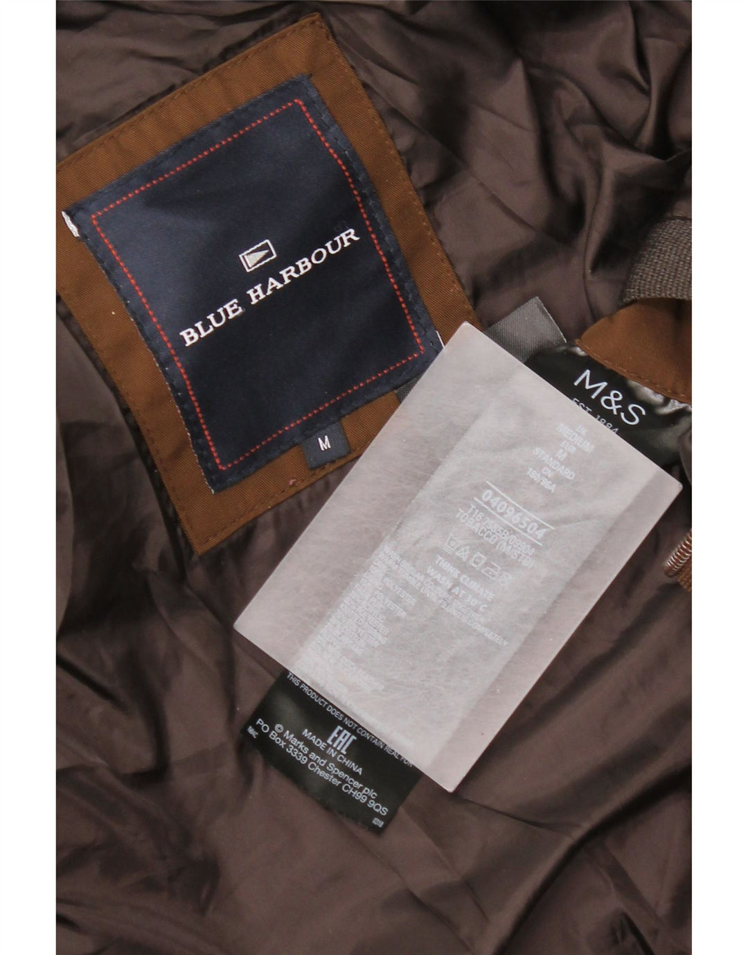 Мужская утепленная куртка с капюшоном Marks & Spencer Blue Harbour UK 38 средний коричневый