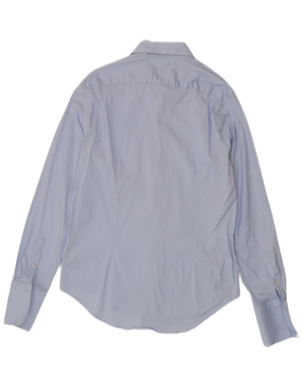 Мужская рубашка узкого кроя Zara XL, синяя, хлопок