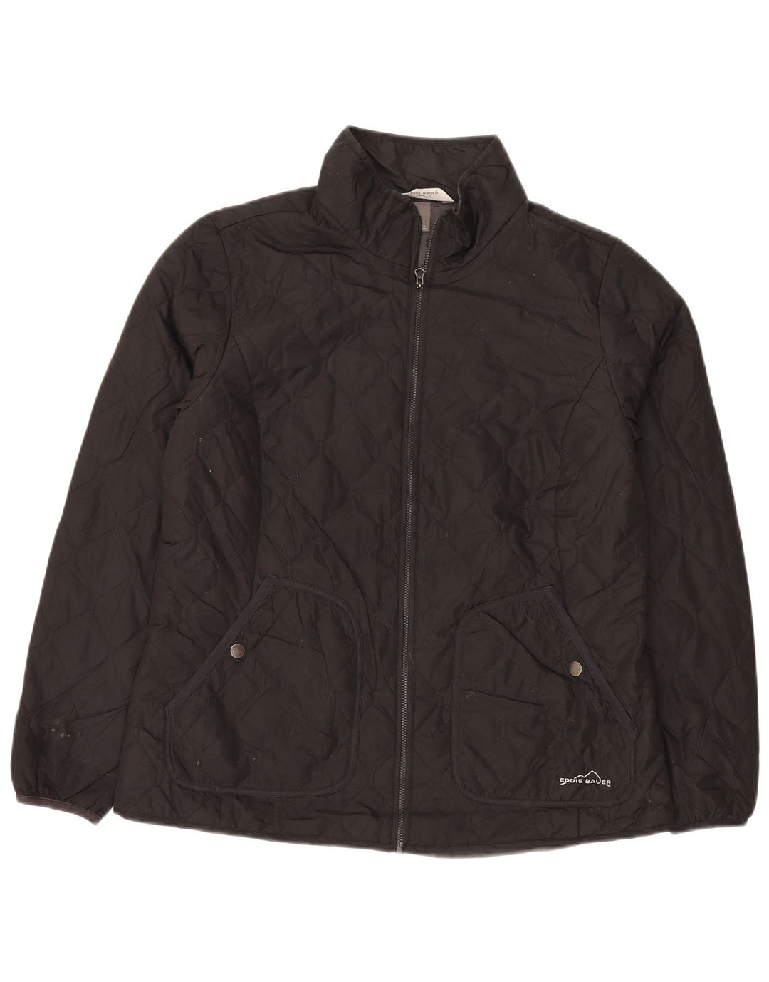 Женская стеганая куртка Eddie Bauer UK 16, большая, черная, полиэстер