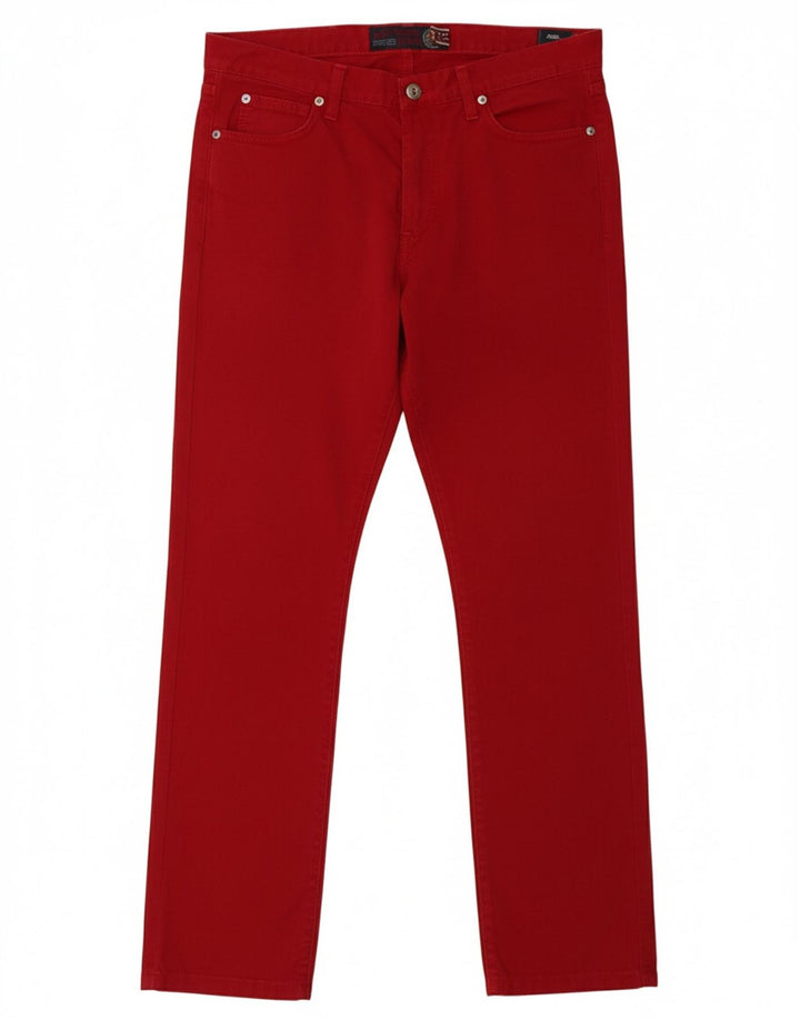 ROY ROGERS Womens Slim Jeans IT 44 Medium W30 L30 Red Cotton