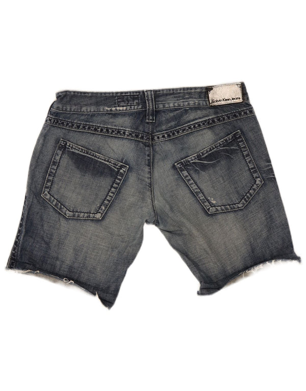 Женские джинсовые шорты Calvin Klein W30, хлопковые, среднего синего цвета