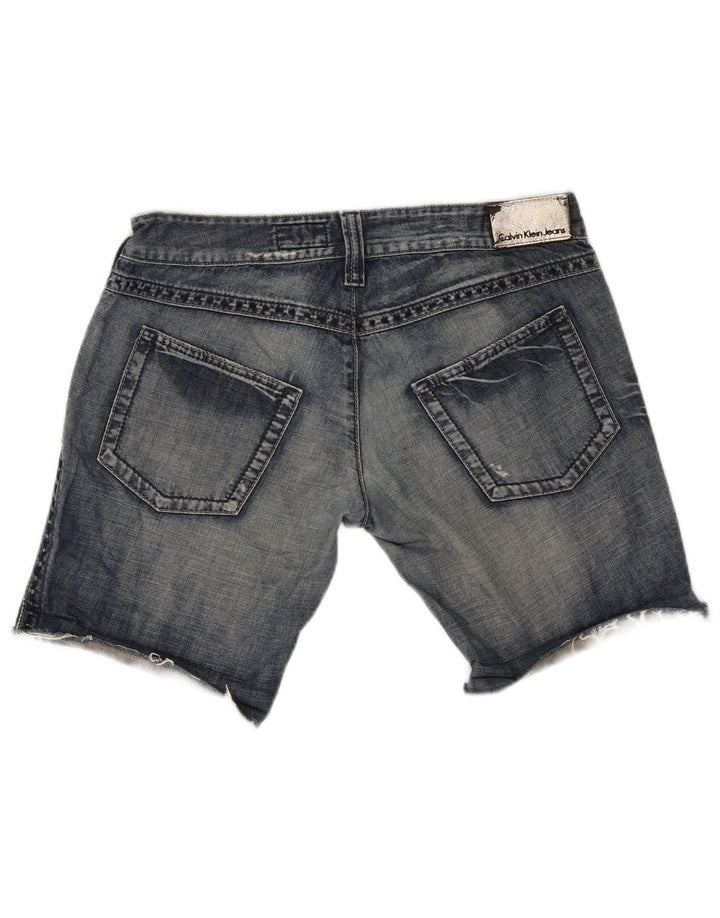 Женские джинсовые шорты Calvin Klein W30, хлопковые, среднего синего цвета