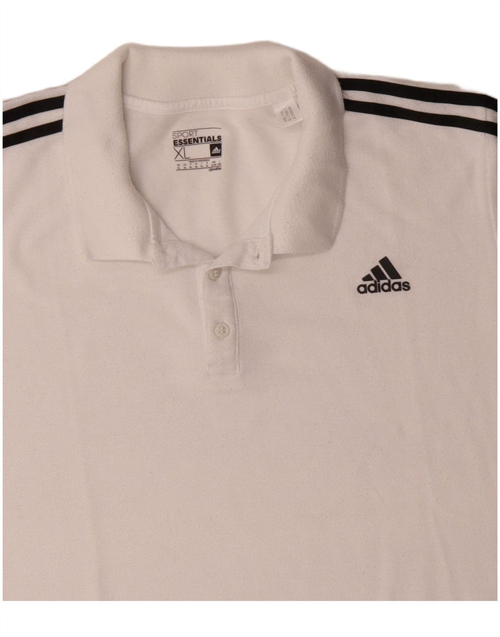 Мужская рубашка-поло Adidas Climalite XL, белый полиэстер
