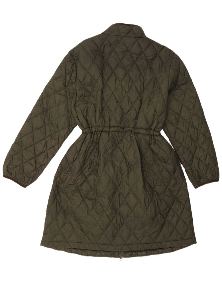 Женское стеганое пуховое пальто Marks & Spencer UK 18 XL Хаки Полиамид