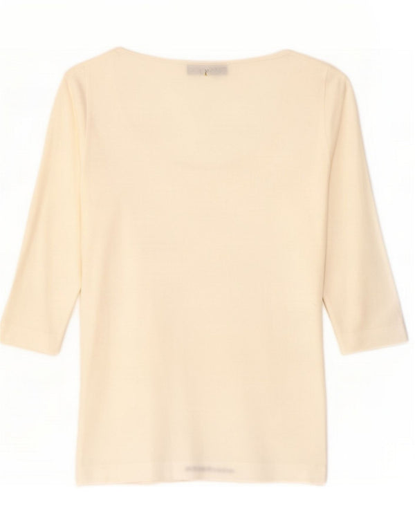 Женский топ Max Mara с рукавом 3/4, Великобритания 6 XS Off White