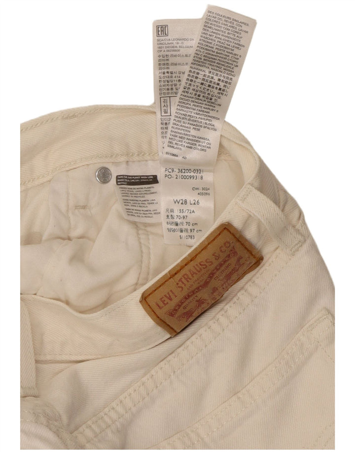 Женские зауженные джинсы Levi's W28 L26, белый хлопок