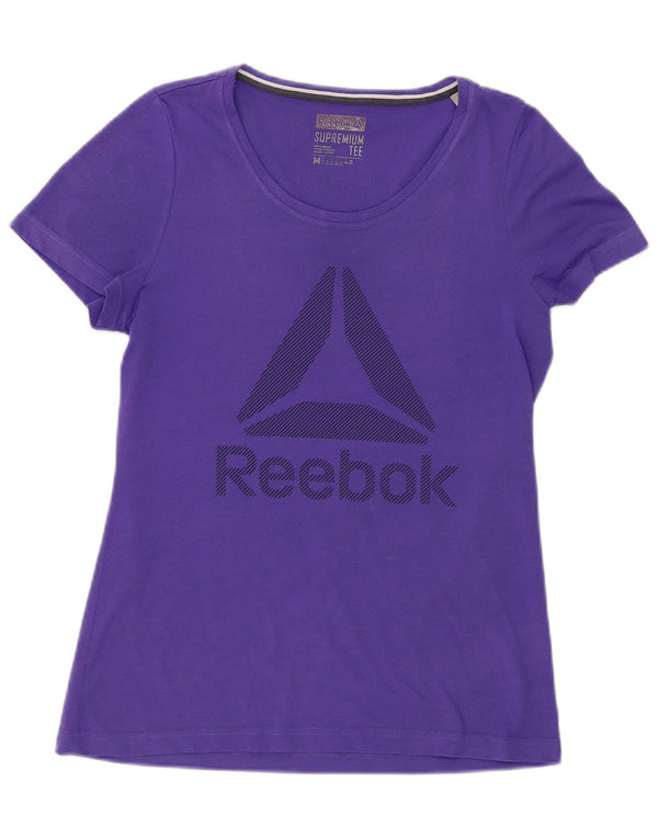 Женская футболка Reebok Top UK 12 Medium Purple Polyester