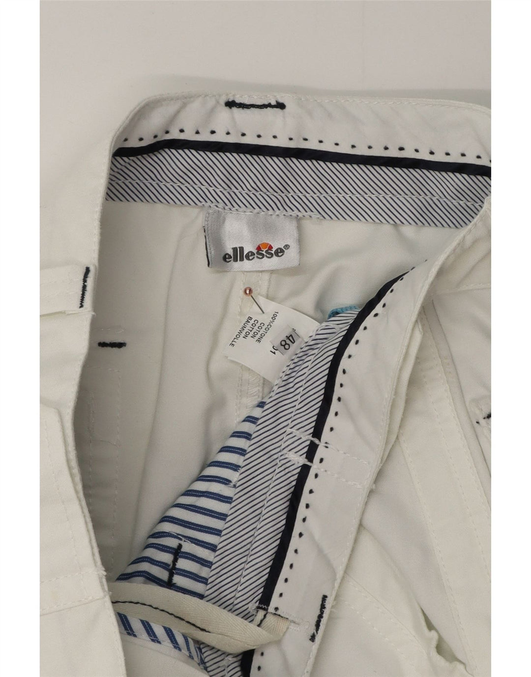 ELLESSE Мужские шорты чинос IT 48 Medium W32 Белый хлопок