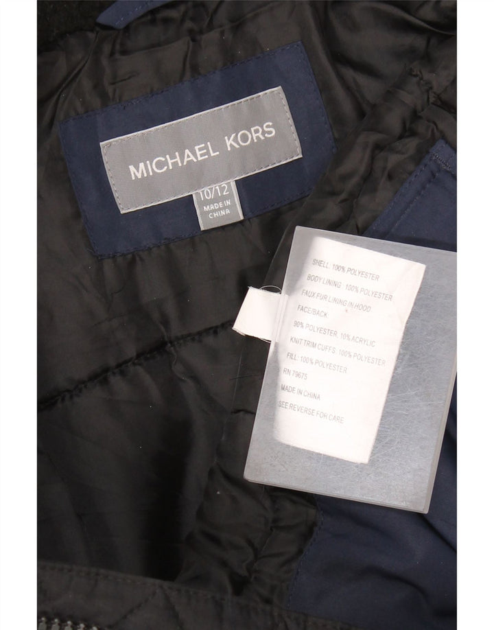 Куртка-ветровка MICHAEL KORS для мальчиков 10-11 лет Темно-синяя с цветными блоками
