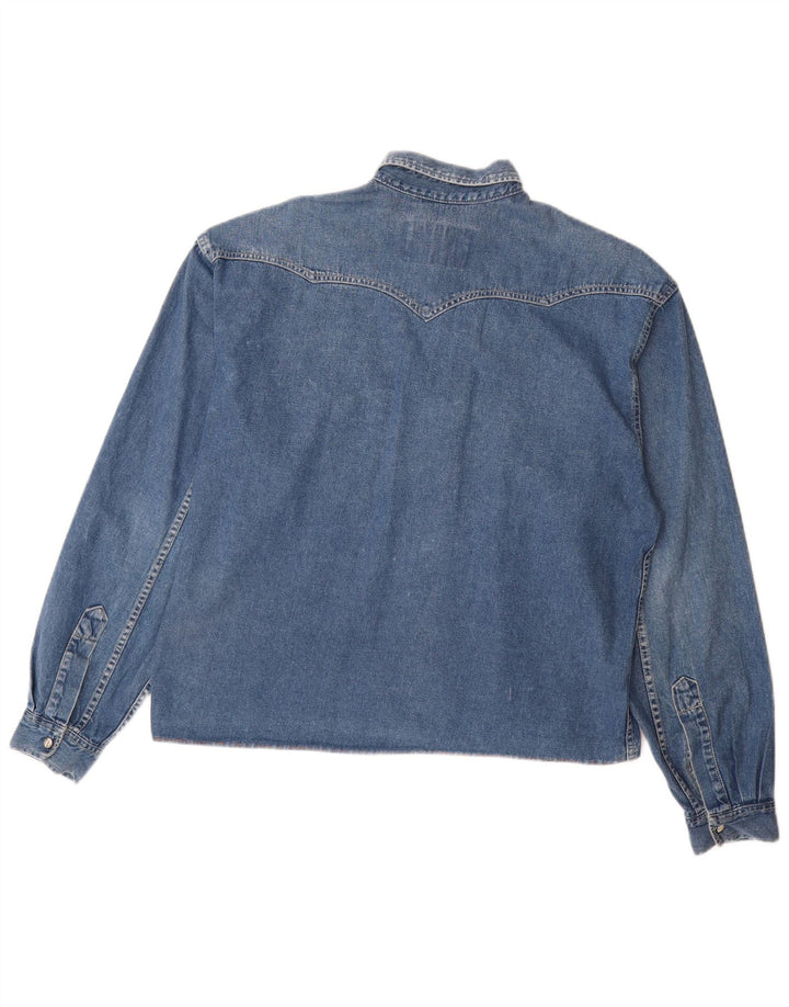 Мужская джинсовая рубашка Levi's из хлопка среднего синего цвета