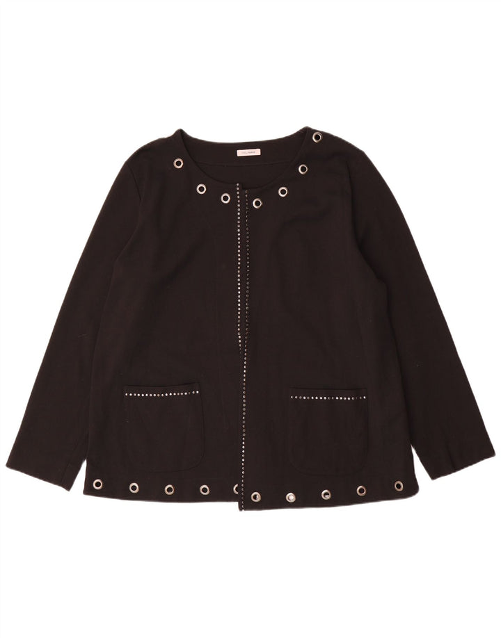 Женский пиджак свободного кроя Fiorella Rubino UK 14, средний черный