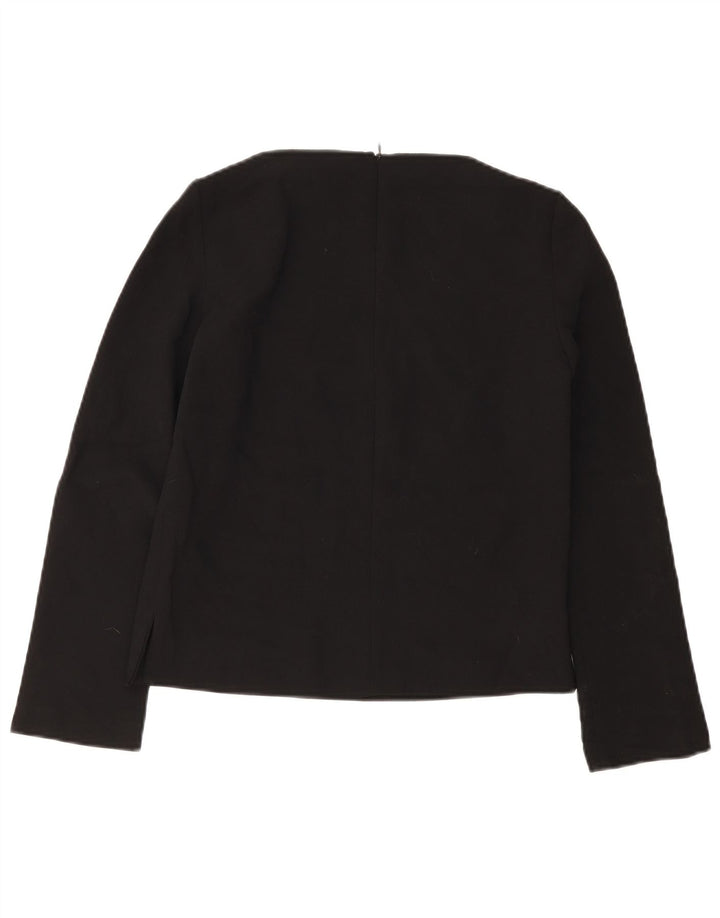 Женский топ Zara с длинным рукавом UK 6 XS, черный полиэстер