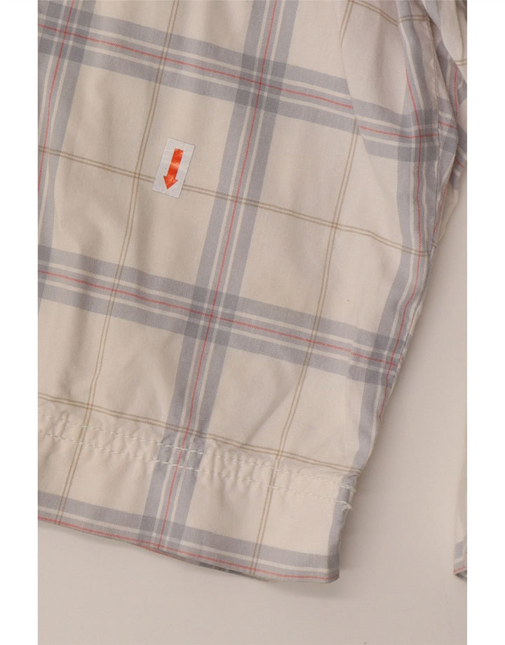 CALVIN KLEIN Мужские шорты карго W32, средний белый цвет, хлопок в клетку