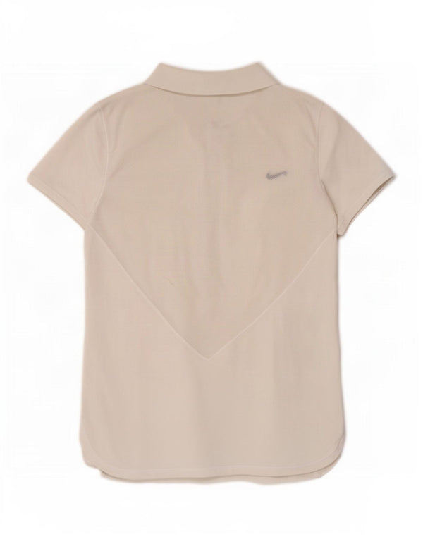 Женская рубашка поло Nike UK 8/10, маленькая, белого цвета