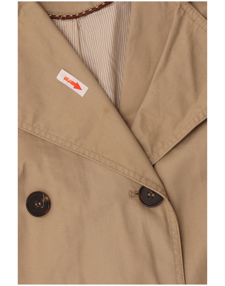 Женский тренч Zara UK 14, средний бежевый, хлопок