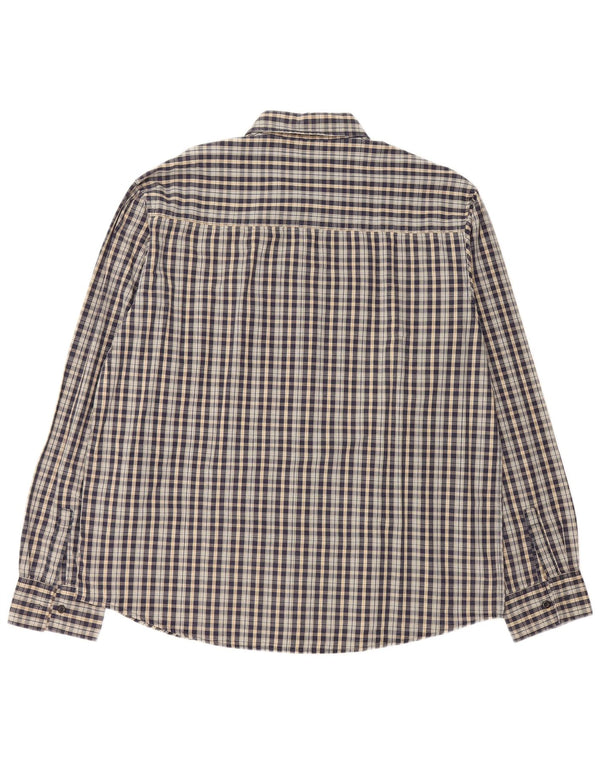 Мужская рубашка LEVI'S XL Темно-синяя клетка из полиэстера