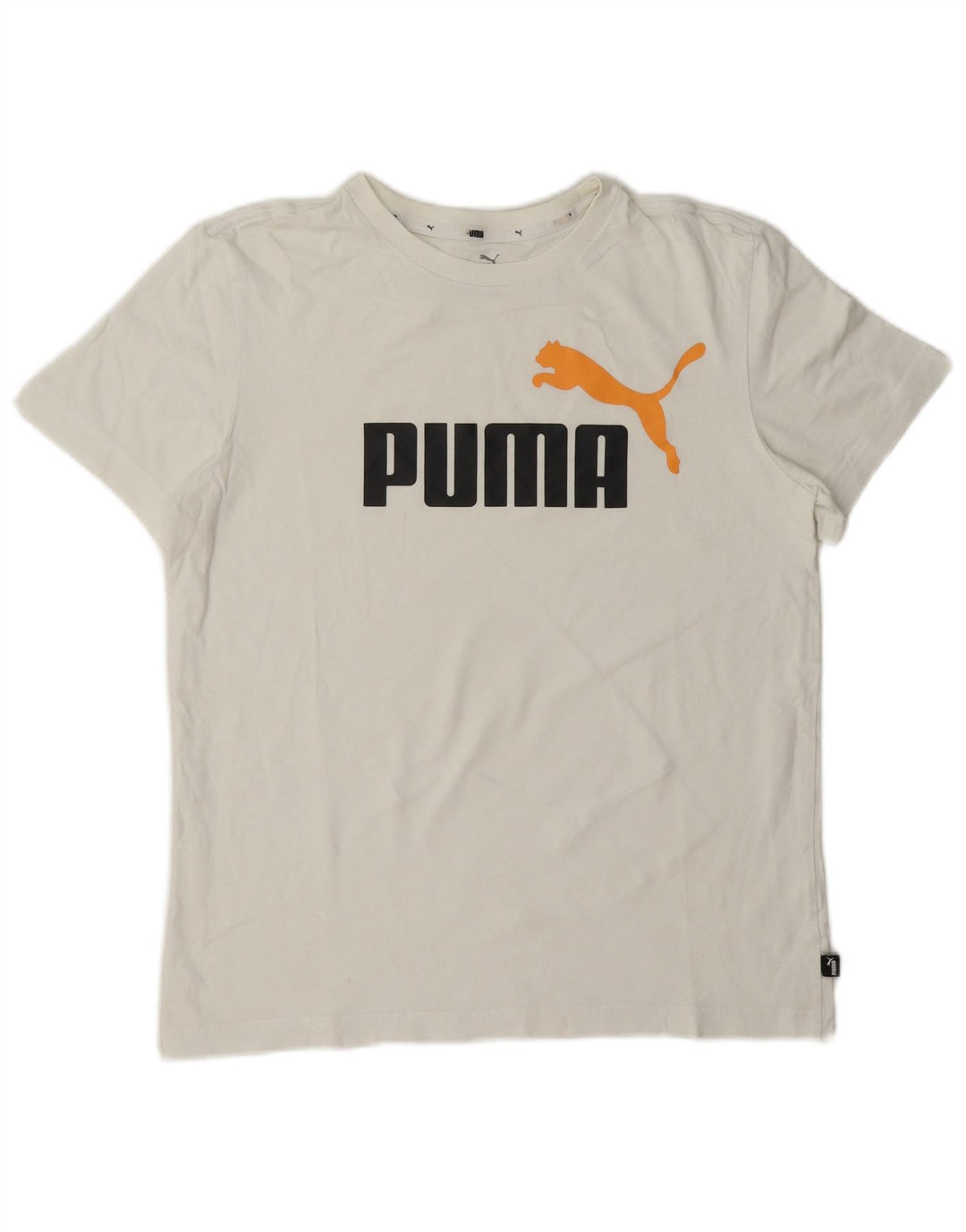 Футболка с рисунком Puma для мальчиков, топ 15-16 лет, белая