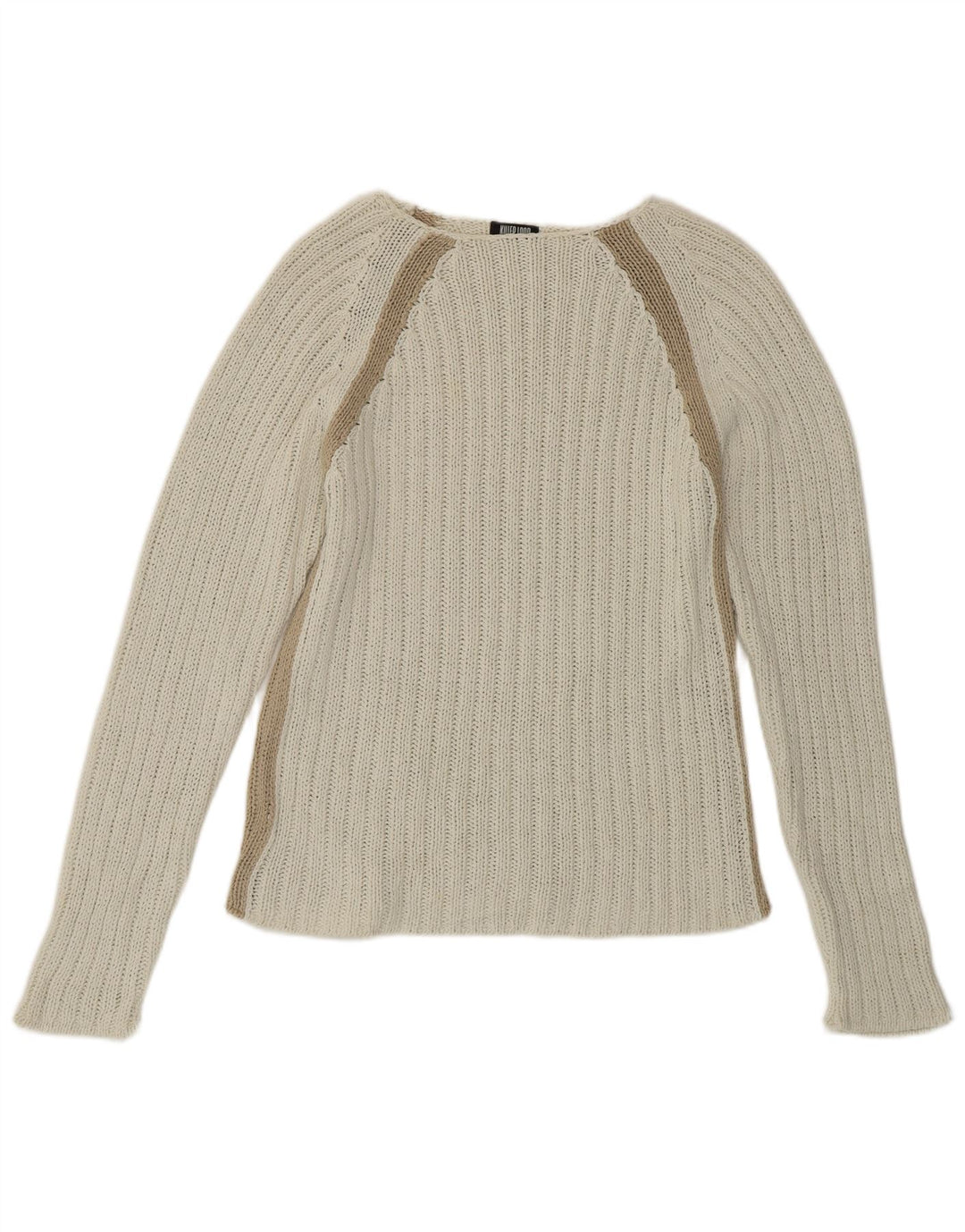 Женский джемпер с вырезом «лодочка» Killer Loop, Великобритания, 10, маленький белый в полоску