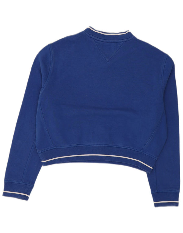Женский укороченный свитшот оверсайз с графическим рисунком Tommy Hilfiger UK 6 XS, синий