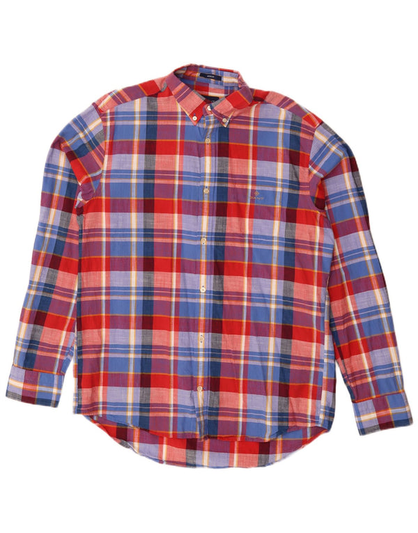 Gant Mens Regular Fit Shirt Size 41/42 16 1/2 Large Multicoloured Check