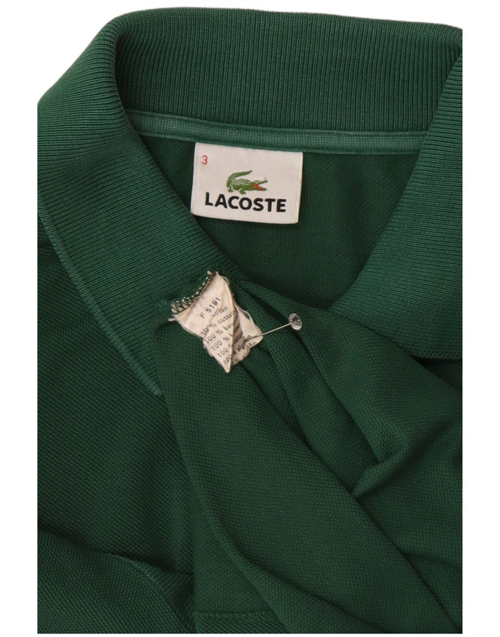 Мужская рубашка-поло LACOSTE, размер 3, маленькая, зеленая, хлопок