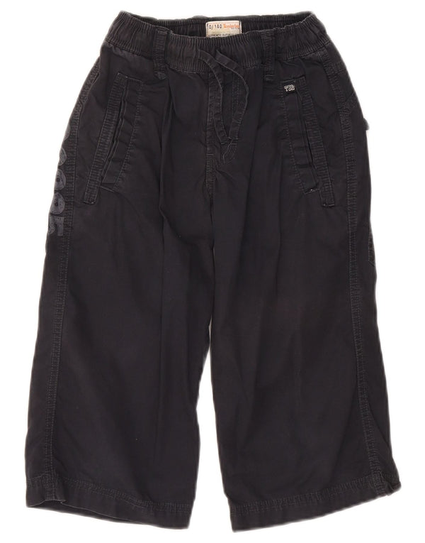 TIMBERLAND Boys Graphic Chino Trousers 9-10 Years W20 L14 Navy Blue