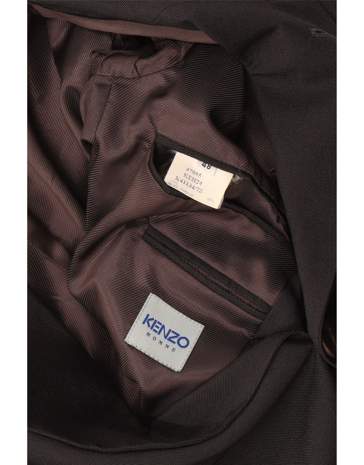 Мужской пиджак KENZO на 3 пуговицах IT 48, средний темно-синий, шерсть