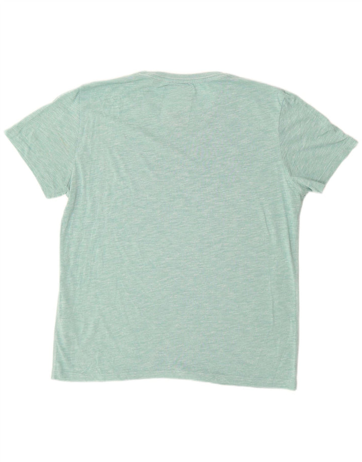 SUPERDRY Мужская футболка с рисунком Top XL Синий Хлопок