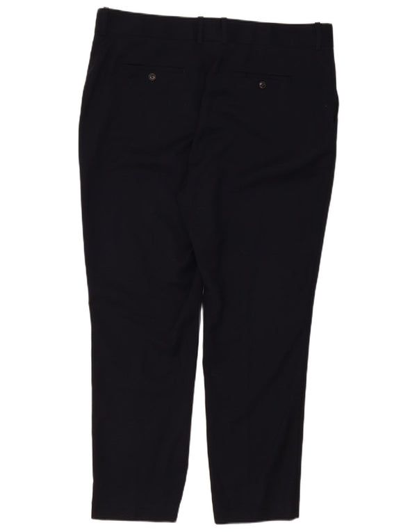 Женские повседневные брюки узкого кроя Reiss UK 18 XL W40 L29, черные шерстяные