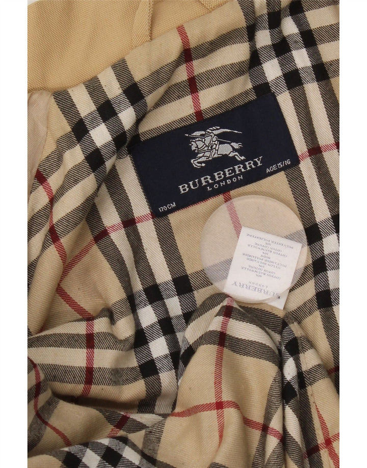 Куртка-ветровка Burberry для мальчиков 15-16 лет Бежевый хлопок