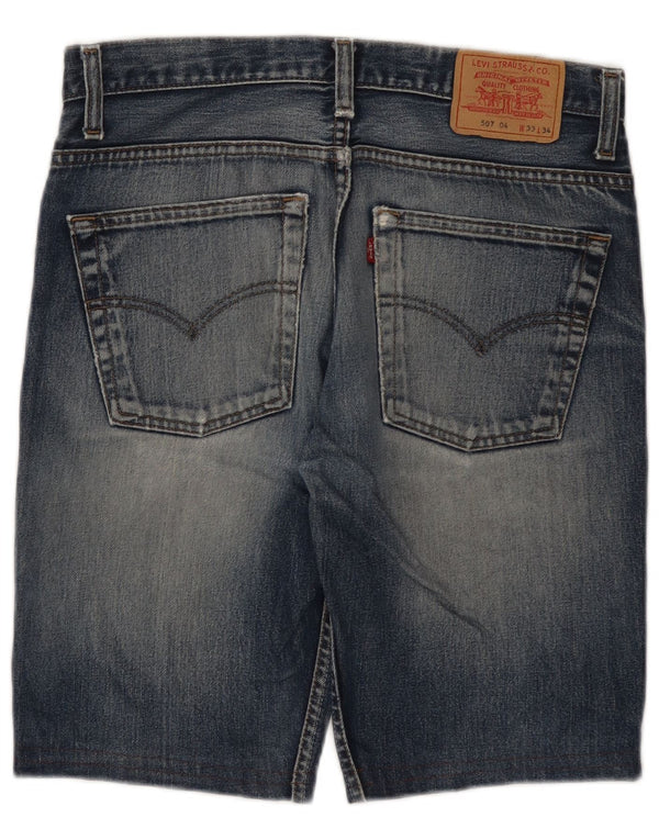 Мужские джинсовые шорты LEVI'S 507 W33, средний синий хлопок