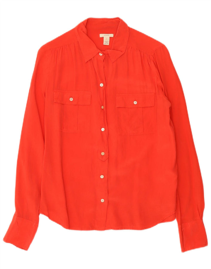 Женская рубашка J. Crew US 6, средний красный шелк