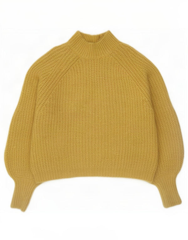 Женский джемпер с высоким воротником Zara UK 18 XL, желтый полиэстер