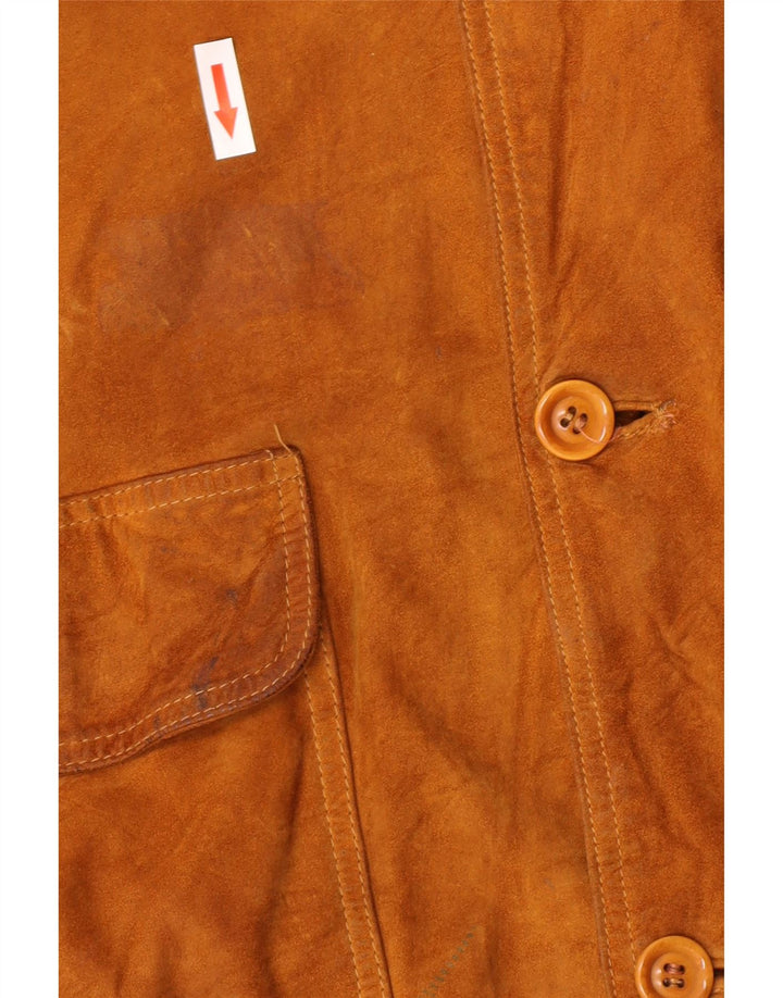 Мужская замшевая куртка-бомбер Harry&Moore EU 56 3XL, бежевая кожа