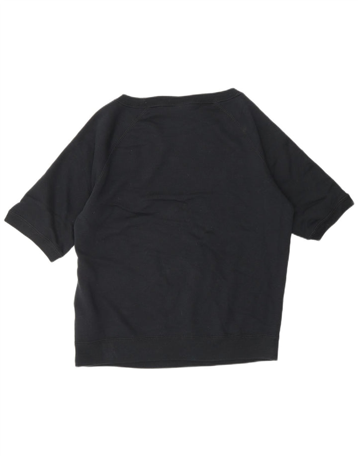 Женский свитер с коротким рукавом NIKE UK 16, большой размер, черный хлопок