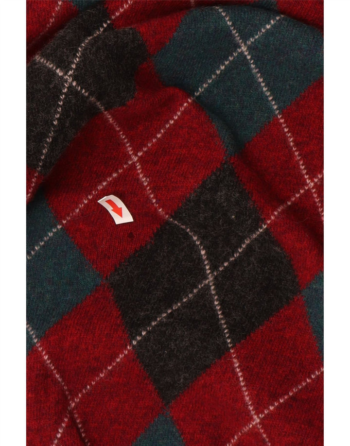 Мужской джемпер с круглым вырезом Rian Rucci IT 56 XL Красный Argyle/Diamond