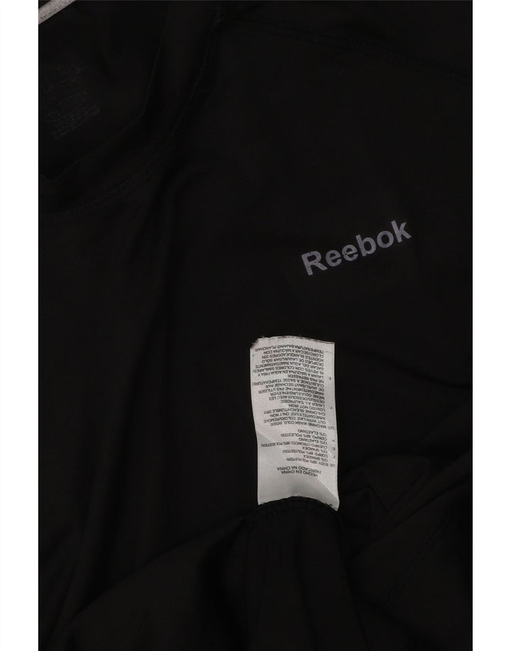 Мужской топ Reebok с длинным рукавом, маленький черный, полиэстер