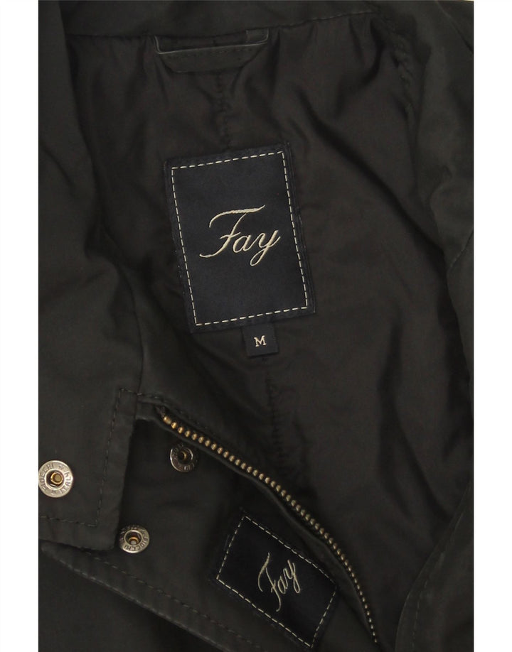 FAY Womens Windbreaker Jacket UK 14 Medium Black Vintage Fay and Second-Hand Fay from Messina Hembry 